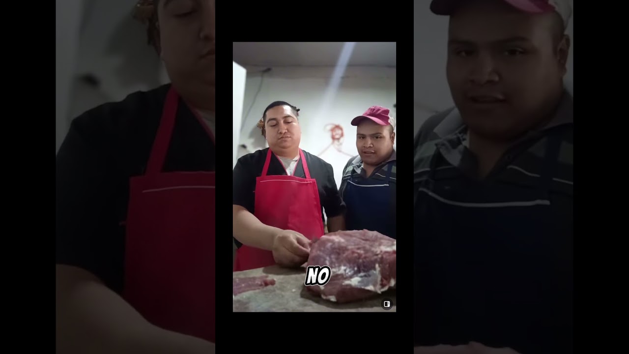 Antes de que existieran las rebanadoras #carniceria #carne #tablajero