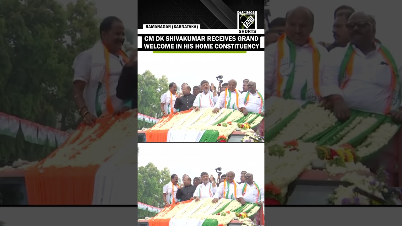 DK Shivakumar receives grand welcome on first visit to home constituency as Karnataka CM