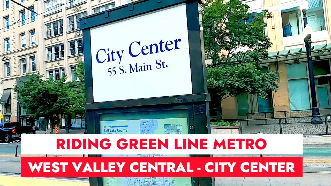 🚞 Light Rail Ride-Green Line Metro from West Valley Central to City Center in Salt Lake City