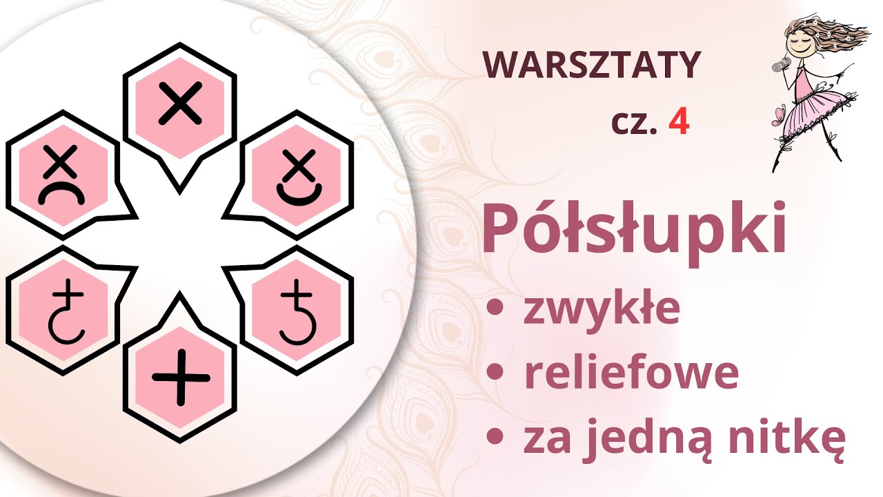 Półsłupki zwykłe, półsłupki reliefowe przednie i tylne oraz za przednią i tylną nitkę, schematy🧶