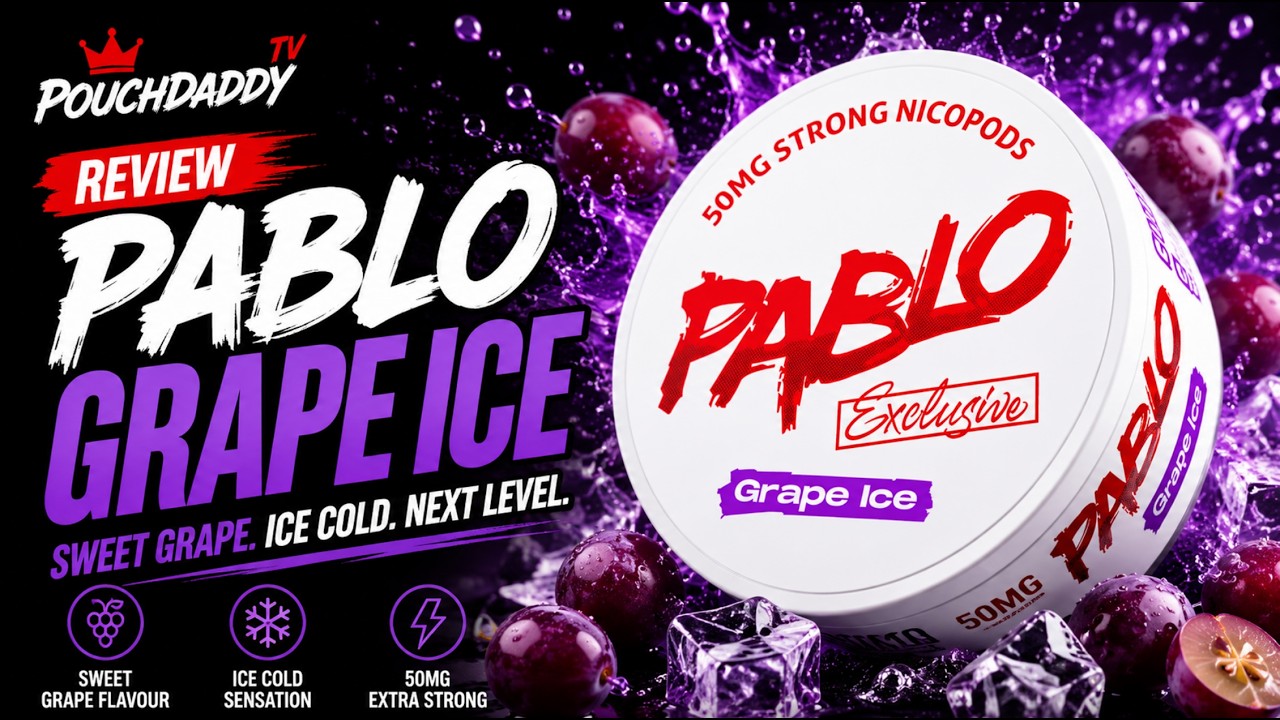 Pablo Exclusive Grape Ice 50mg Review 🍇❄️ | Extreme Strong Nicotine Pouch