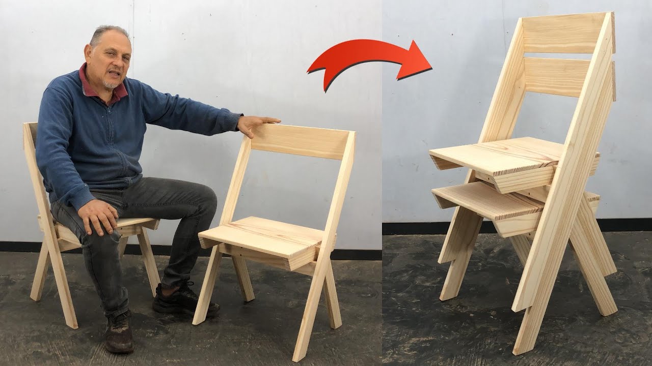 C&oacute;mo Hacer Sillas Apilables de madera F&aacute;cil y Resistente - Tutorial de carpinter&iacute;a