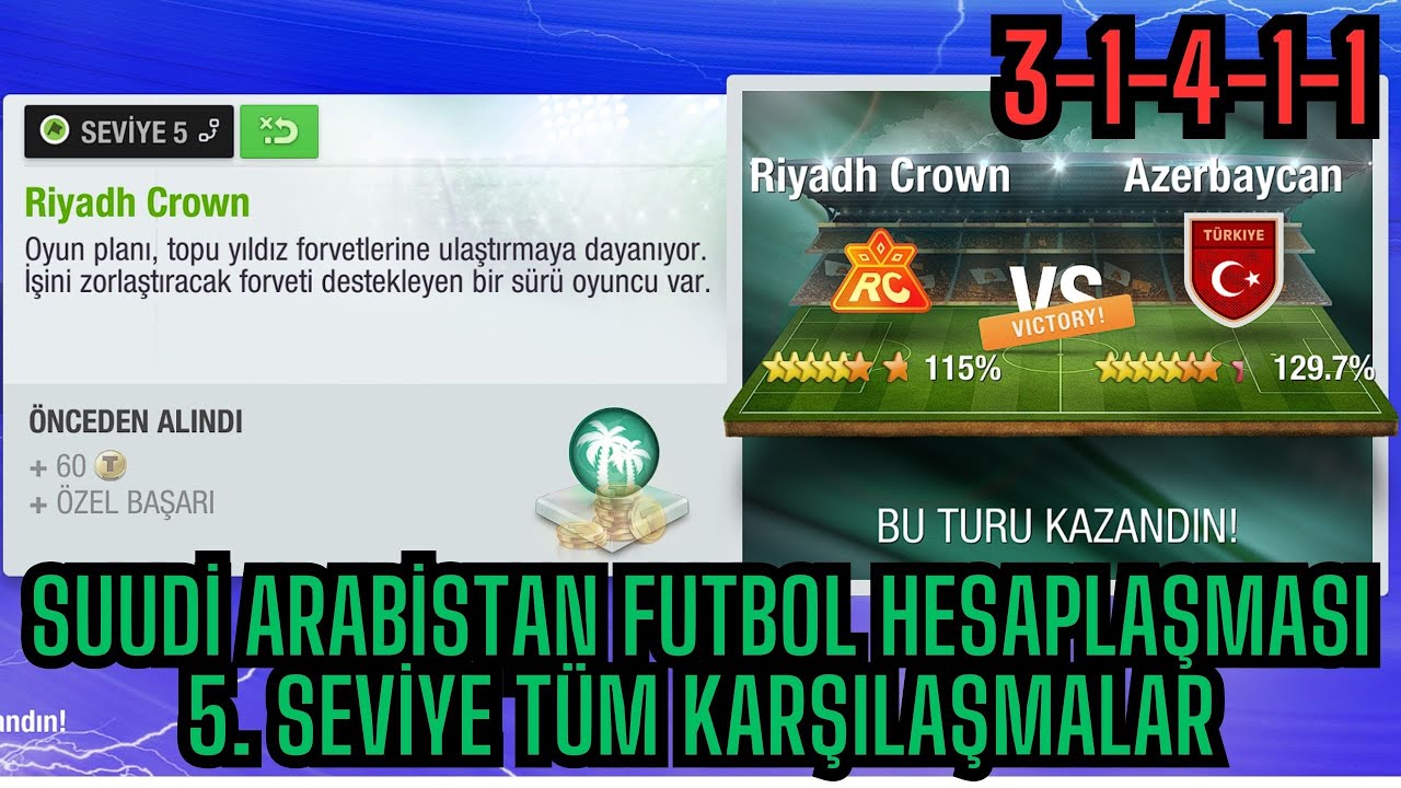 Top Eleven Suudi Arabistan Etkinliği 5. Seviye Karşılaşmaları