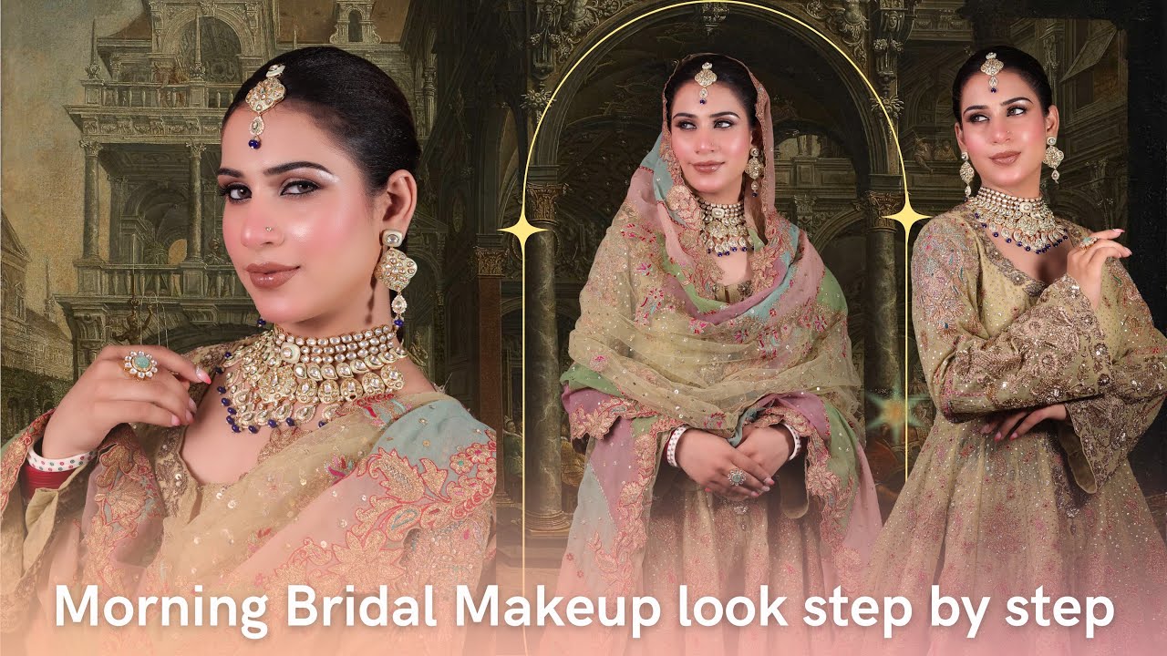 Minimal & Natural Bridal Makeup Tutorial for morning Anand-Karaj wedding