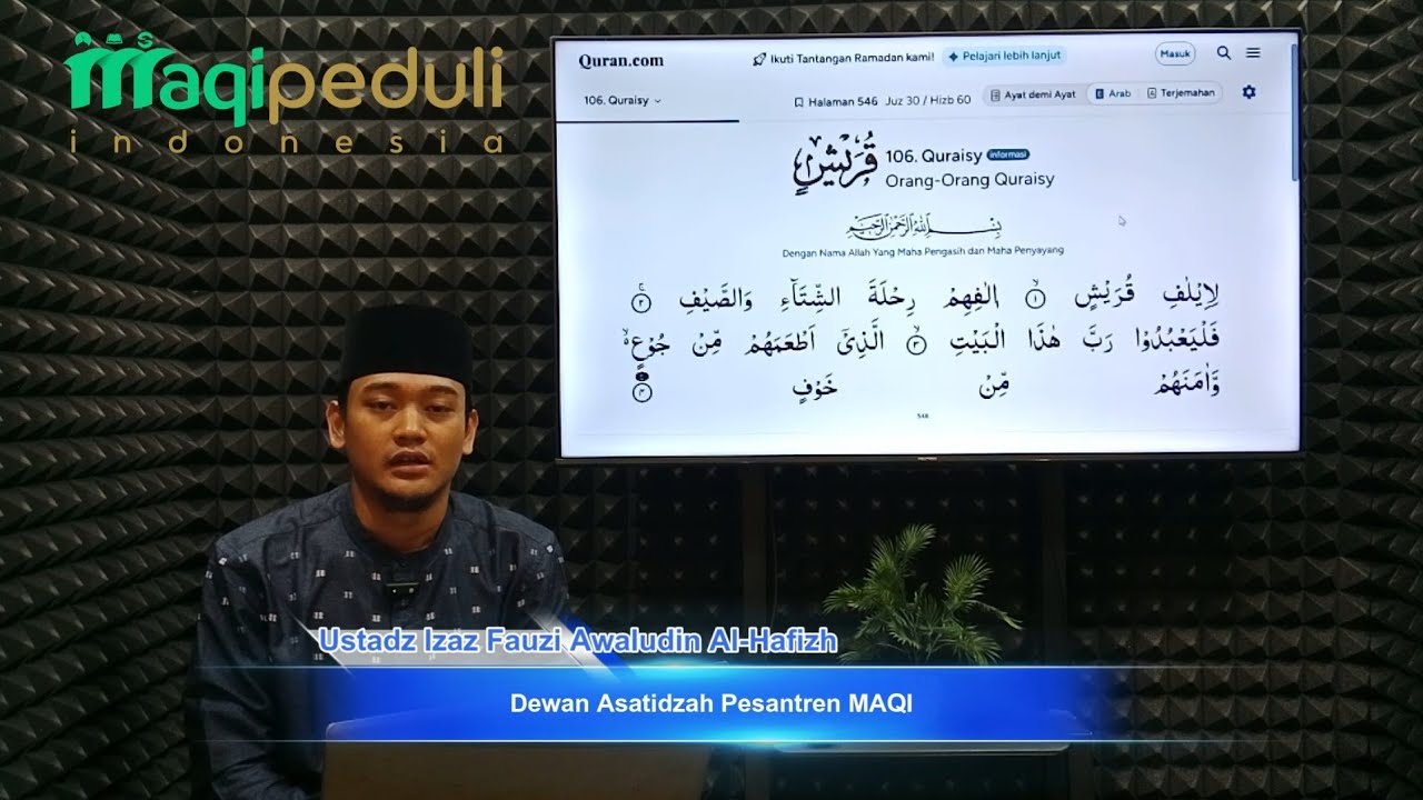 Tilawah dan Tahsin Pertemuan ke-5 | Surah Al-Quraisy | Ustadz Izaz Fauzi Awaludin Al-Hafizh