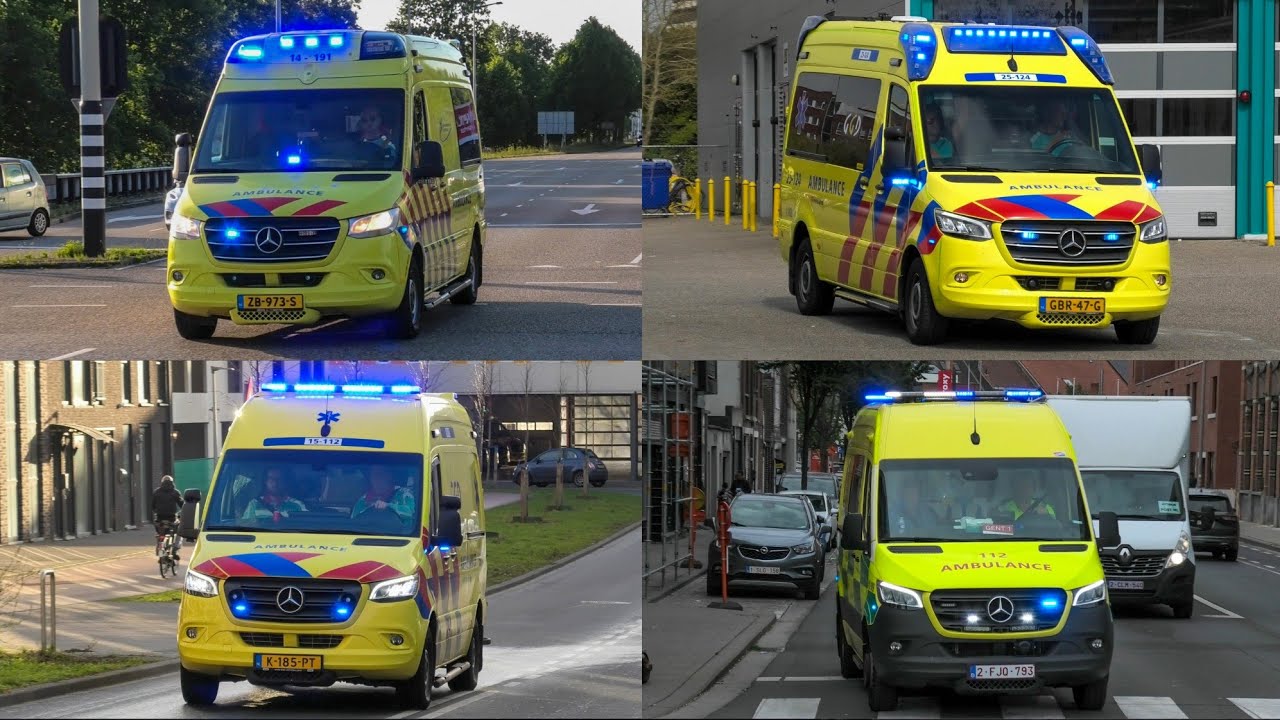 [Luchthoorn Compilatie!] Verschillende ambulances met spoed onderweg!
