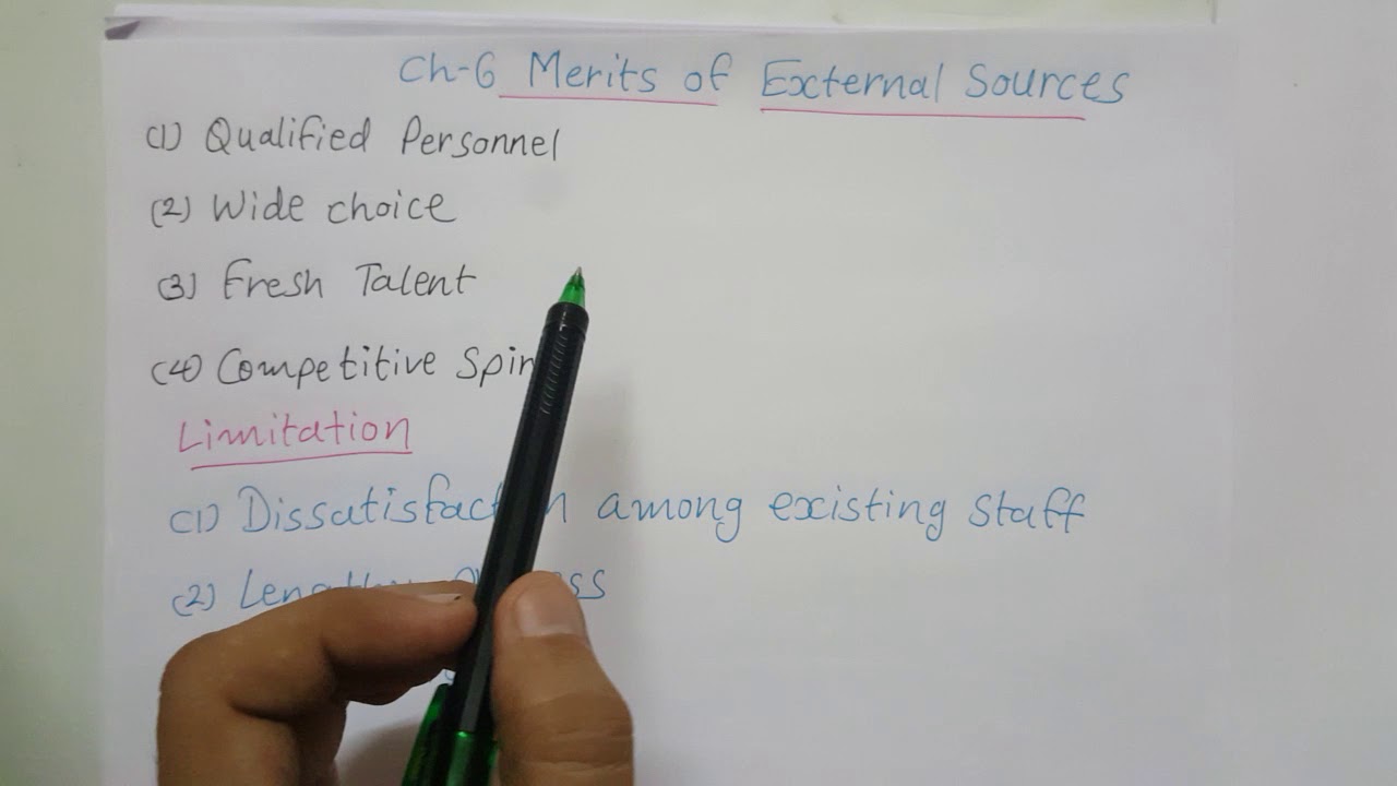 Ch 6 merits & demerits of external sources for  staffing