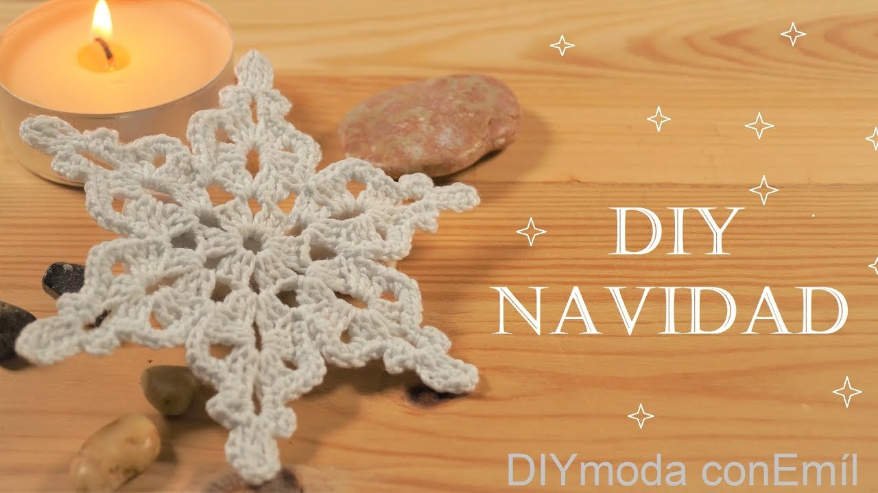 Adorno de navidad a crochet Copo de nieve paso a paso
