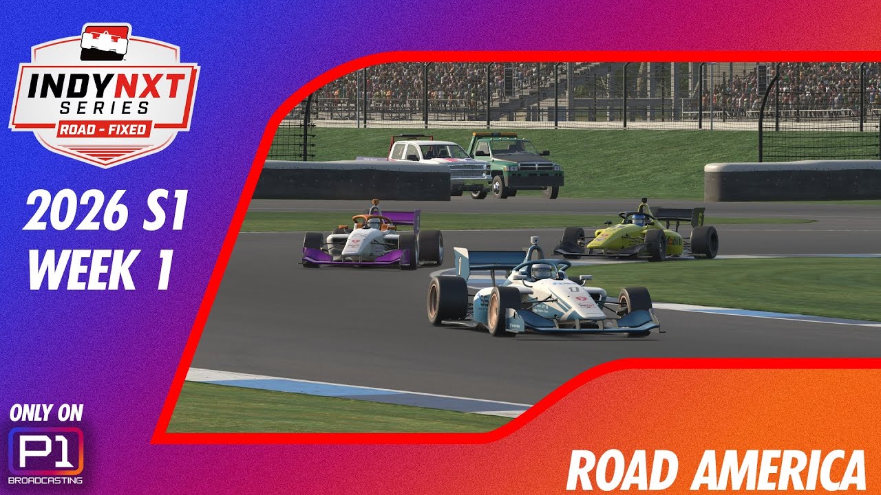 Indy NXT Road Series Mon Night Top Split | ROAD AMERICA | 2026S1 W1 | iRacing Broadcast