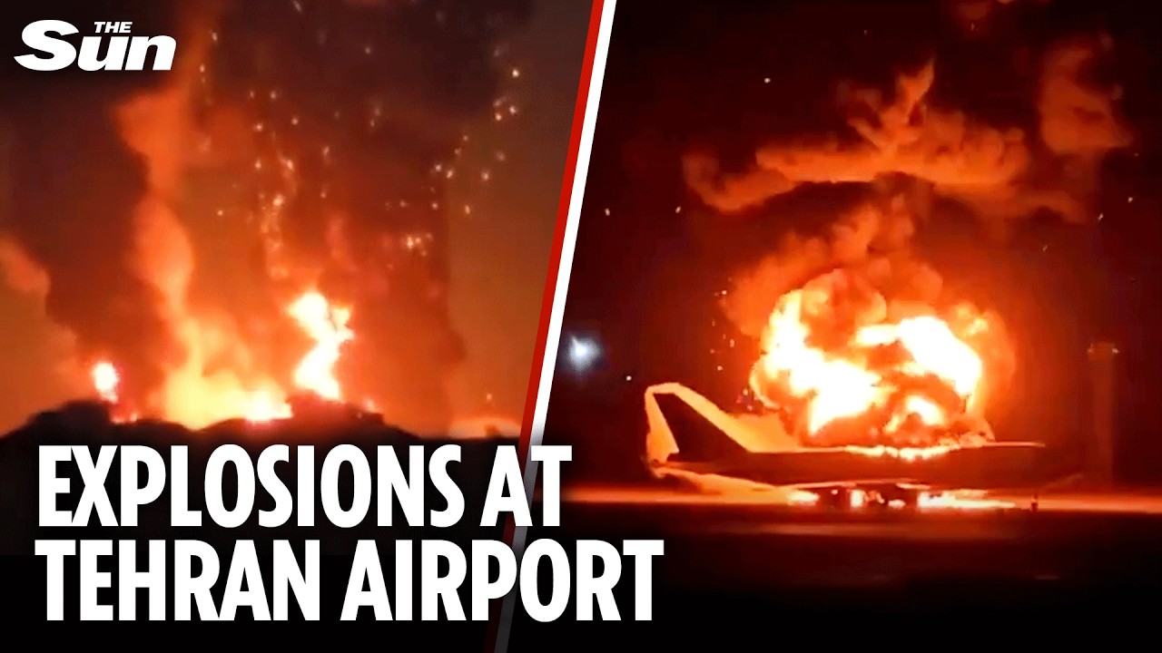 Israeli rocket onslaught hammers Tehran airport as loud explosions heard across Iran's capital