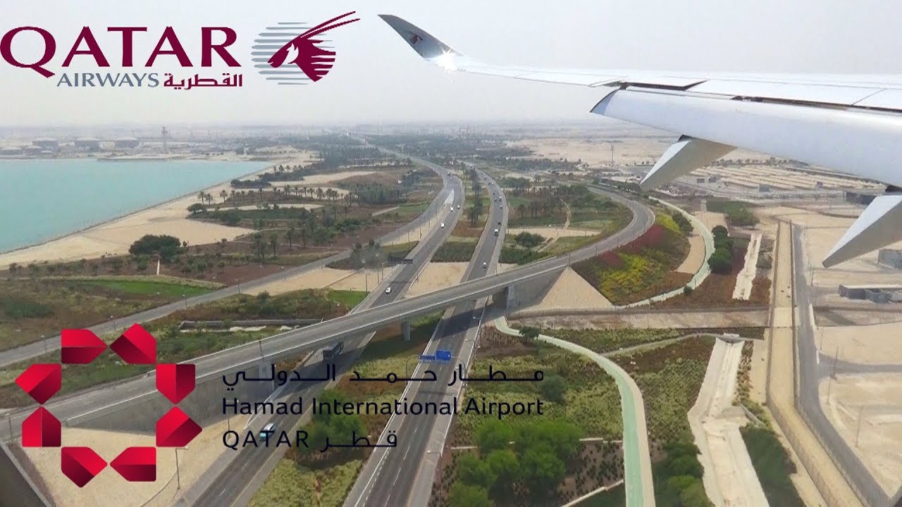 Landing at Hamad International Airport Doha| Qatar Airways A350 - A7-ALI