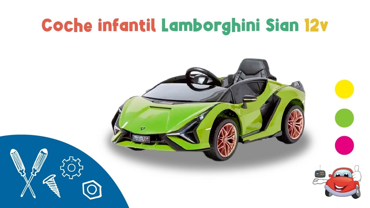 Montaje Lamborghini Sian 12v coche para niños. Carro elétrico para Lamborghini Sian 12v