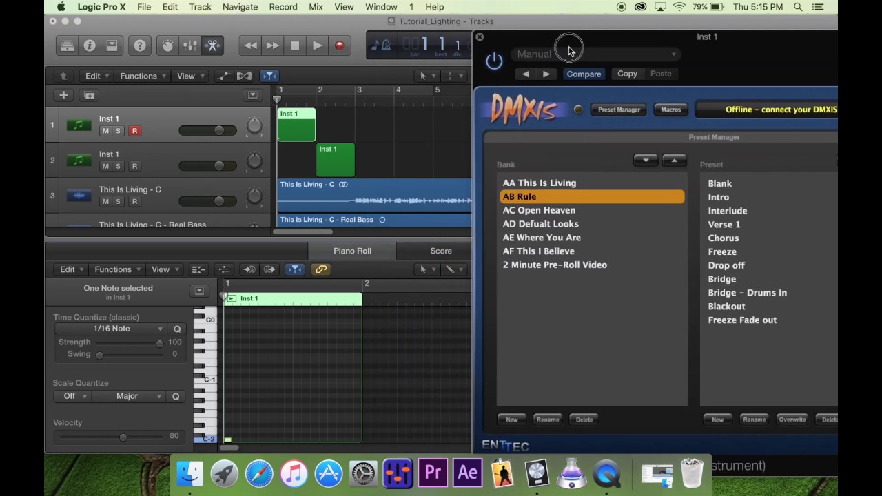 Part 3: Logic X: Setting Up & Exporting Midi Lighting Cues For DMXis To Qlab