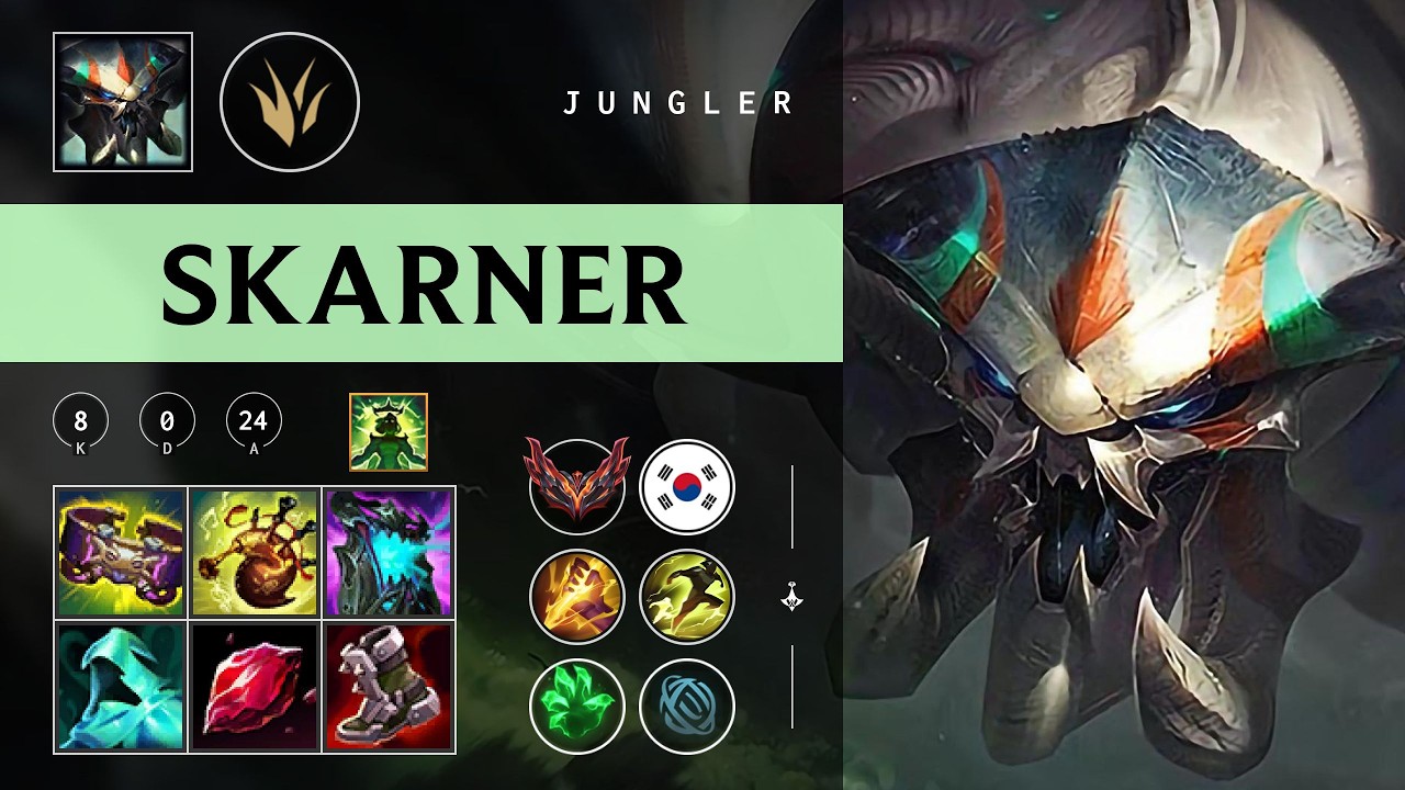 Skarner Jungle vs Lee Sin - KR Grandmaster Patch 26.06