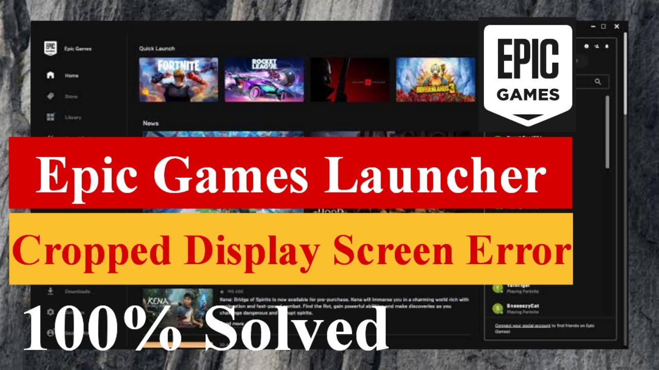 Epic Games Launcher Cropped Display Screen Error [Solved] #epic #epicgames