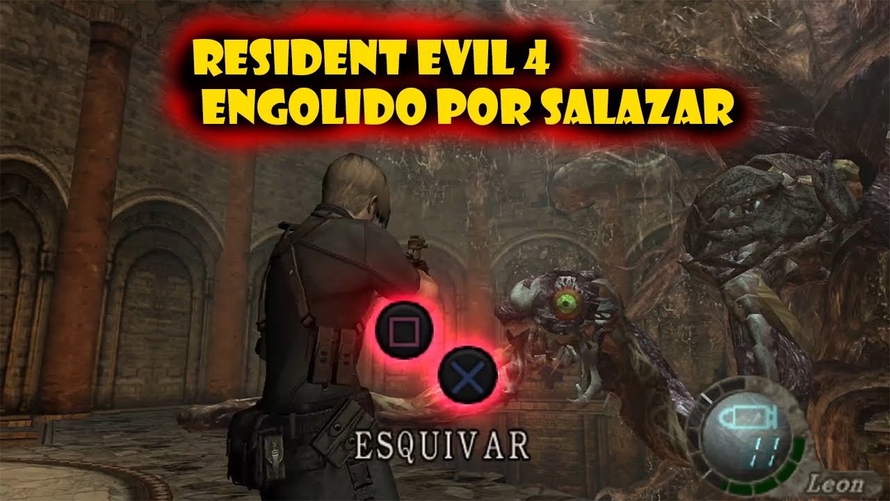 resident evil 4 parte: 35 engolido por Salazar