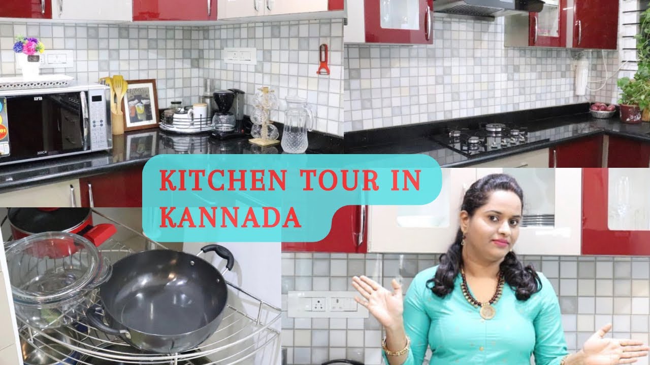kitchen tour in kannada | Modular kitchen tour | Kitchen Organization Ideas- Countertop Organization