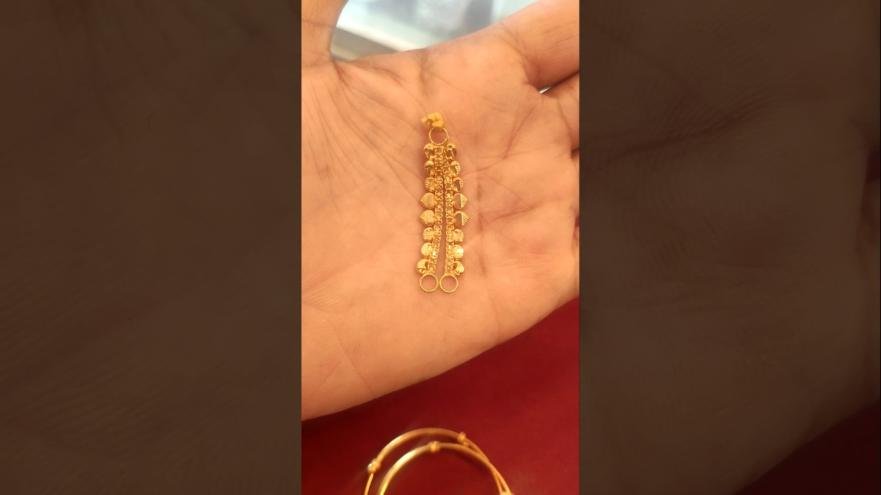 22 k gold side ear chain design #viralshort #goldjewellery