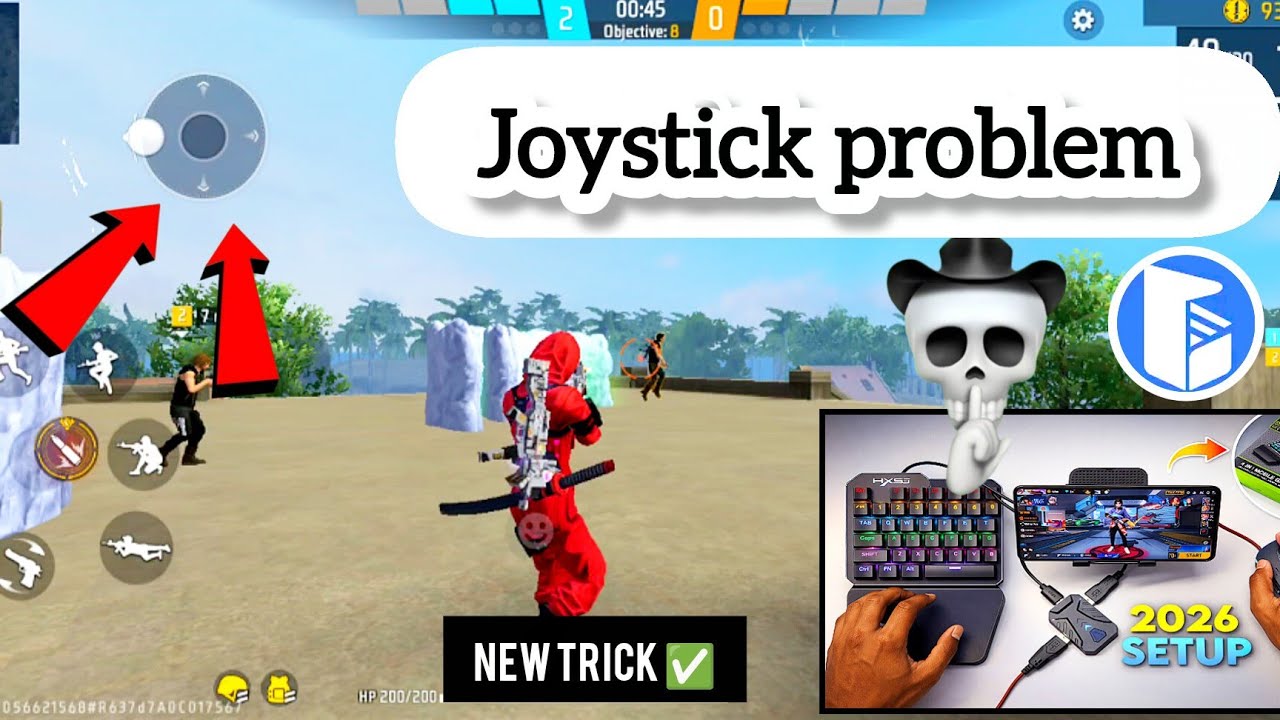 How To FIX Free fire joystick problem😭 in mowee app|joystick problem solved keyboard or mouse❓
