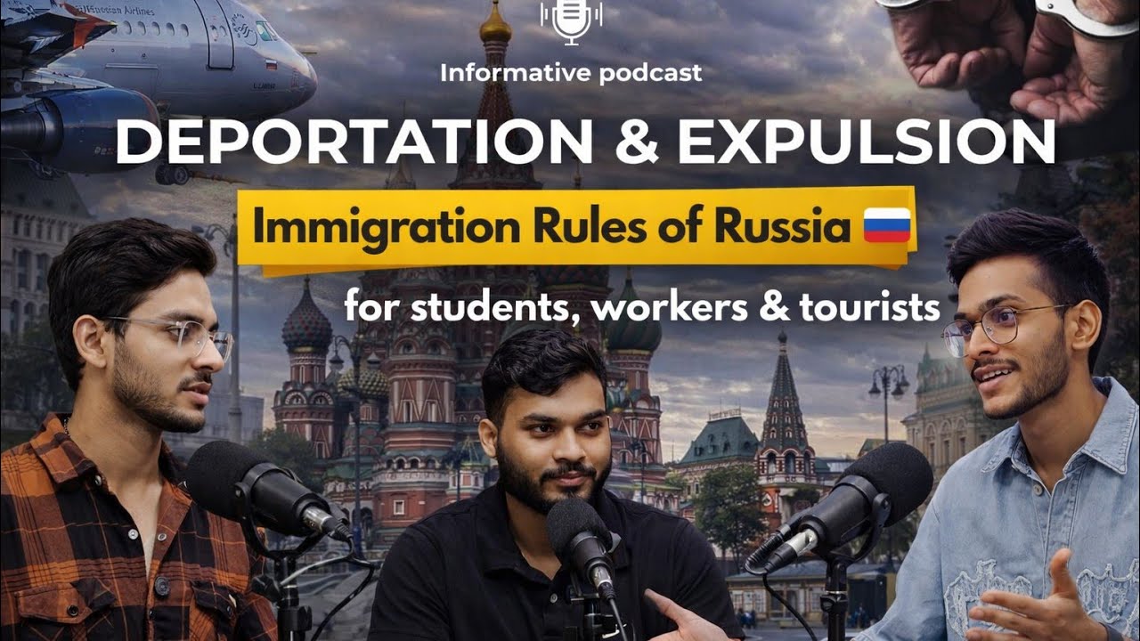 Deportation & expulsion of Indians from Russia 🇷🇺| Immigration laws for students,tourists & workers