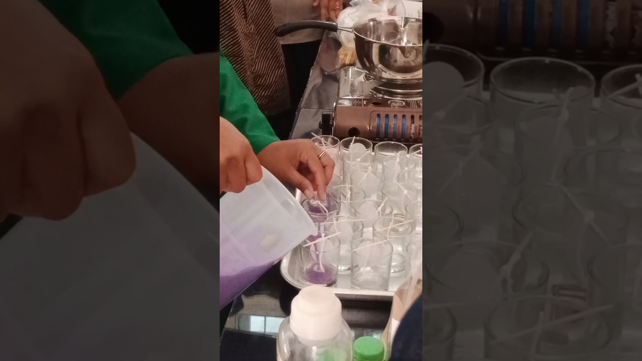 CARA MEMBUAT LILIN AROMA TERAPI PAKAI PARAFIN