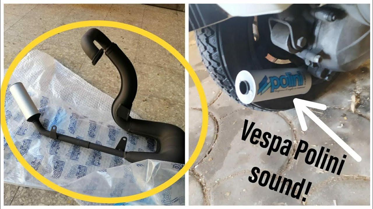 Marmitta Polini Vespa a espansione (serpentone) Sound chek