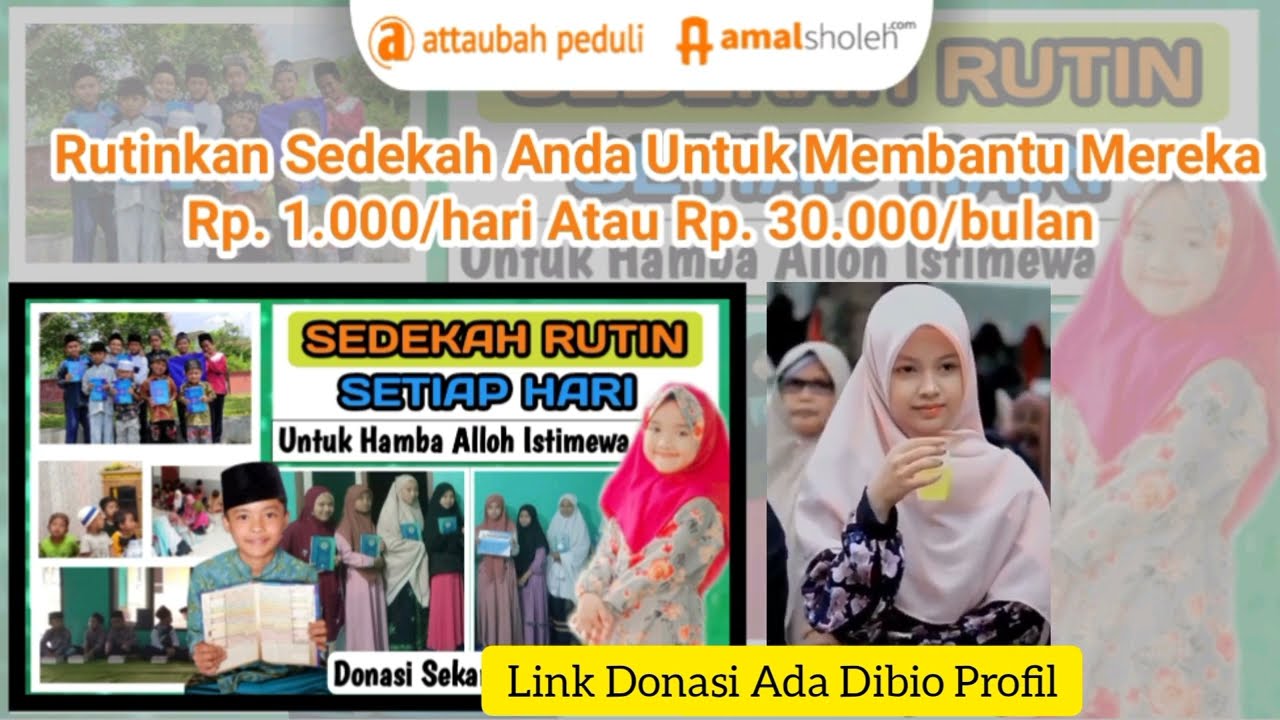 Sedekah Rutin Setiap Hari. @attaubahpeduli @Amalsholeh TV