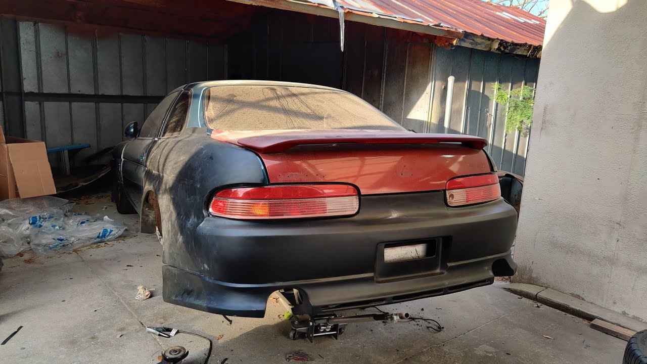 Lexus sc300 manual w58 drift car  attaching Duraflex V-speed widebody 50mm rear fenders part 3