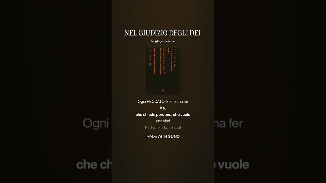 NEL GIUDIZIO DEGLI DEI