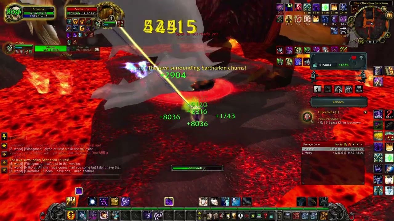 Ebonhold Wow, Sartharion 25 man 2 man kill with 0 Fire Damage Taken