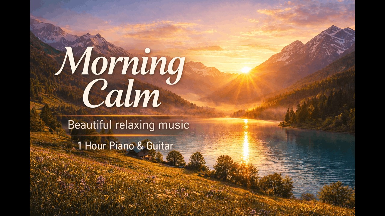 Morning Stress Relief (1 Hour) | Piano & Acoustic Guitar | Peaceful Sunrise Scenery
