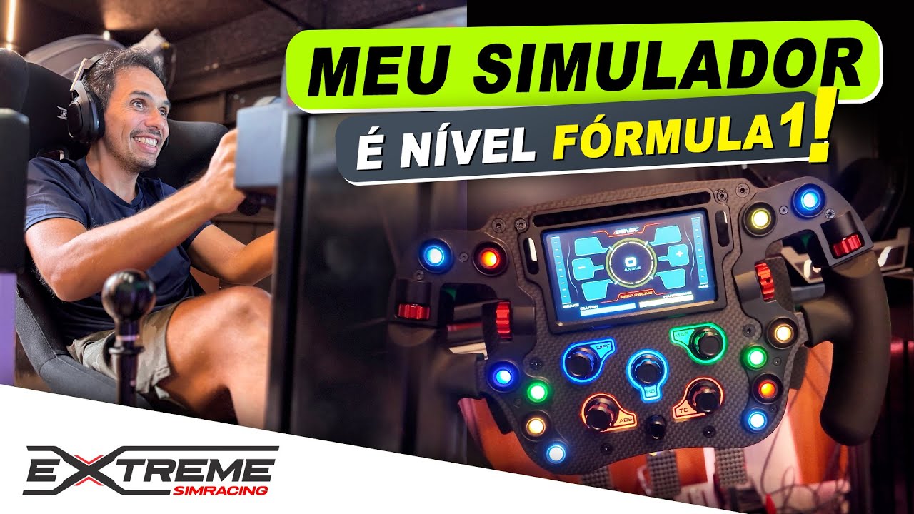 Montei um simulador de corrida PROFISSIONAL! 🏎️🔥 Quer montar um na sua casa também?
