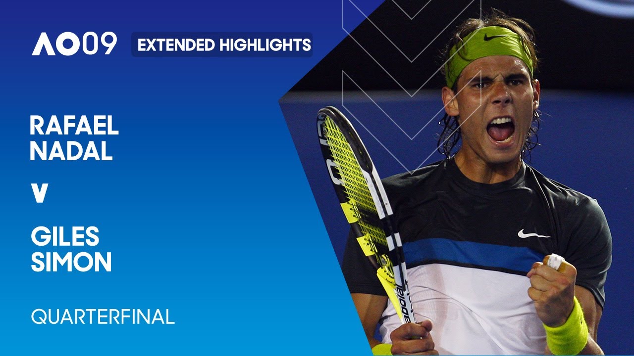 Rafael Nadal v Giles Simon Extended Highlights | Australian Open 2009 Quarterfinal