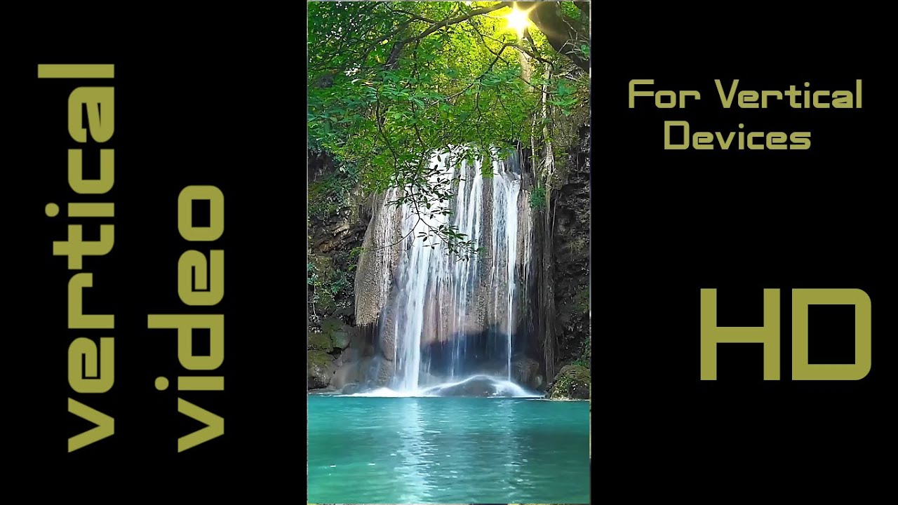 Beautiful Waterfall - Vertical Video - HD Relaxation