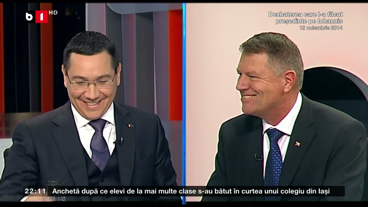 SPECIAL B1 - Dezbatere Victor Ponta -  Klaus Iohannis, FINALA ALEGERI 2014 - B1 TV, Emisiune complet