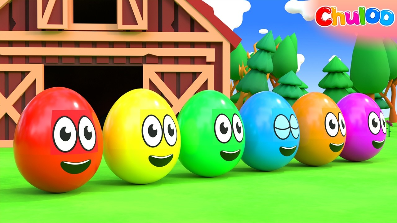 Aprender Colores y Números | Huevos de Colores en la Granja | Canciones Infantiles ChuLoo en Español