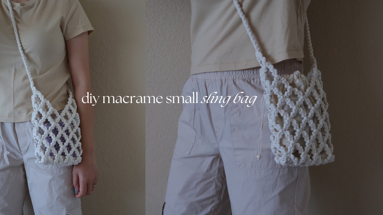 DIY Macrame Sling Bag | Bolsa de Macrame | Step by Step Tutorial