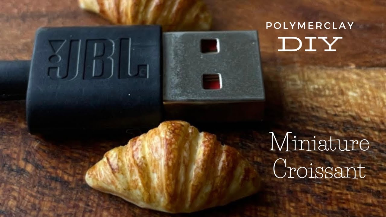 How to make a miniature croissant | polymerclay tutorial