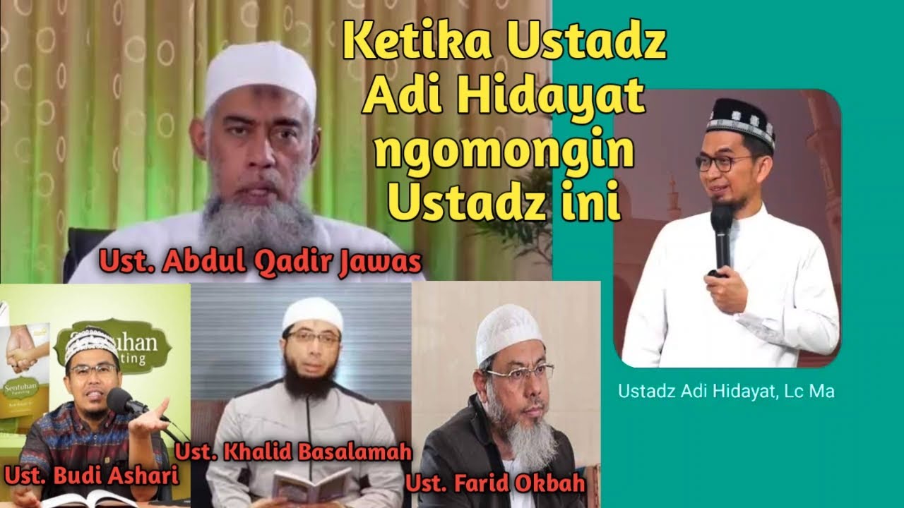 Ketika Ustadz Adi Hidayat bicara tentang Ustadz Yazid bin Abdul Jawas, Ustadz Khalid Basalamah