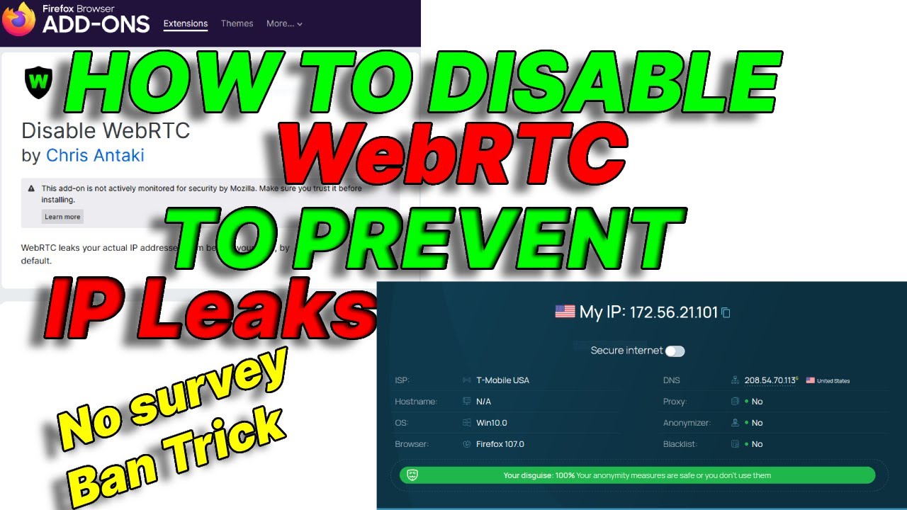 How to Disable WebRTC To Prevent Ip Leaks thus Avoiding Ban On Survey Sites Like Freecash.