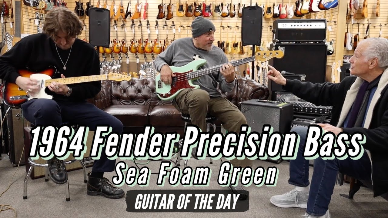 1964 Fender Precision Bass Sea Foam Green | Гитара дня — Роберто Валли