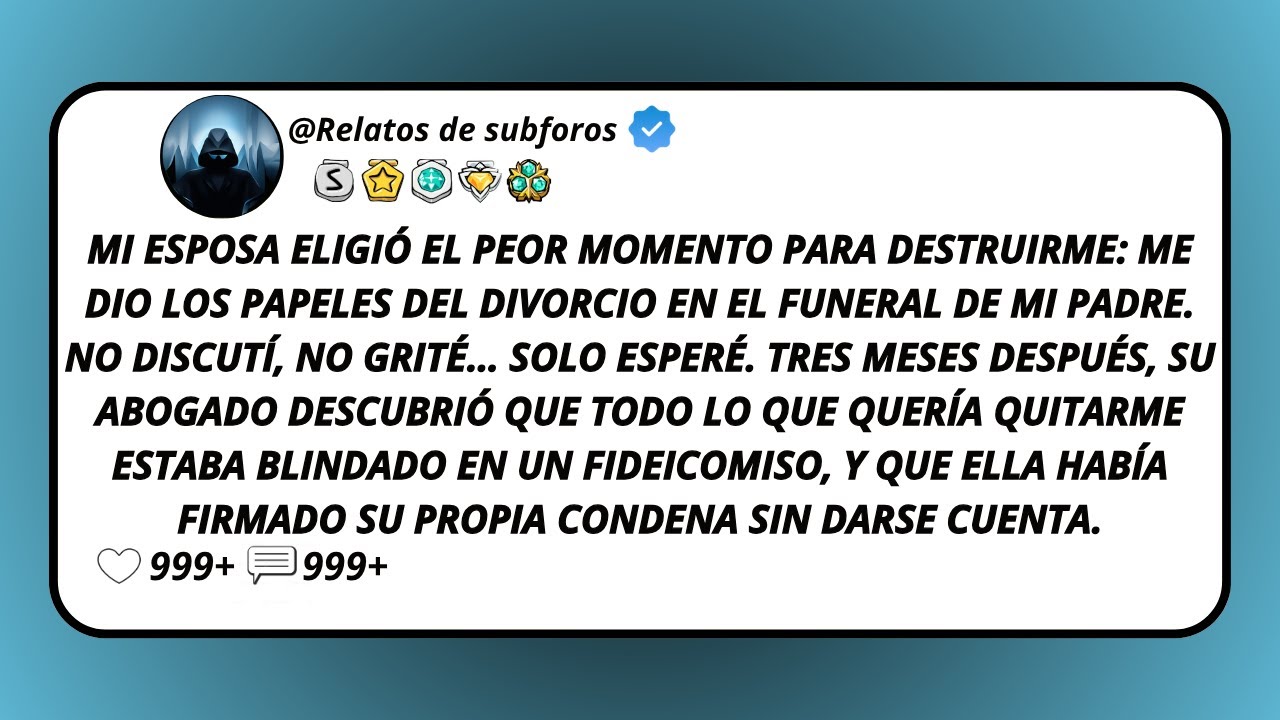 Mi Esposa Eligió El Peor Momento Para Destruirme: Me Dio Los Papeles Del Divorcio En El Funeral...