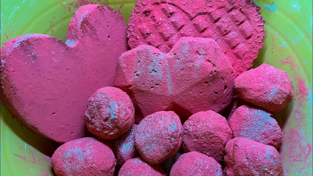 Dusty Red Reformed Gymchalk • Satisfying Crispy Crush • Stress Relief • Crunchy Chalk • ASMR
