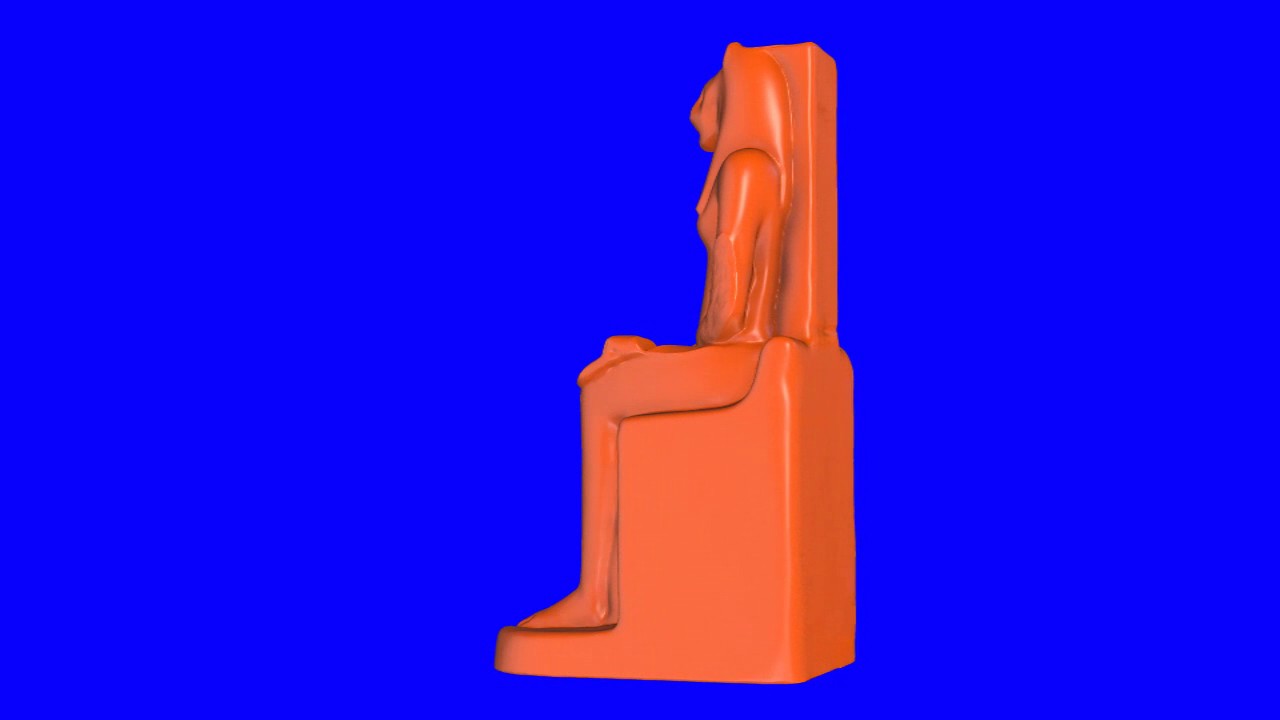 Sekhmet statue orange chroma