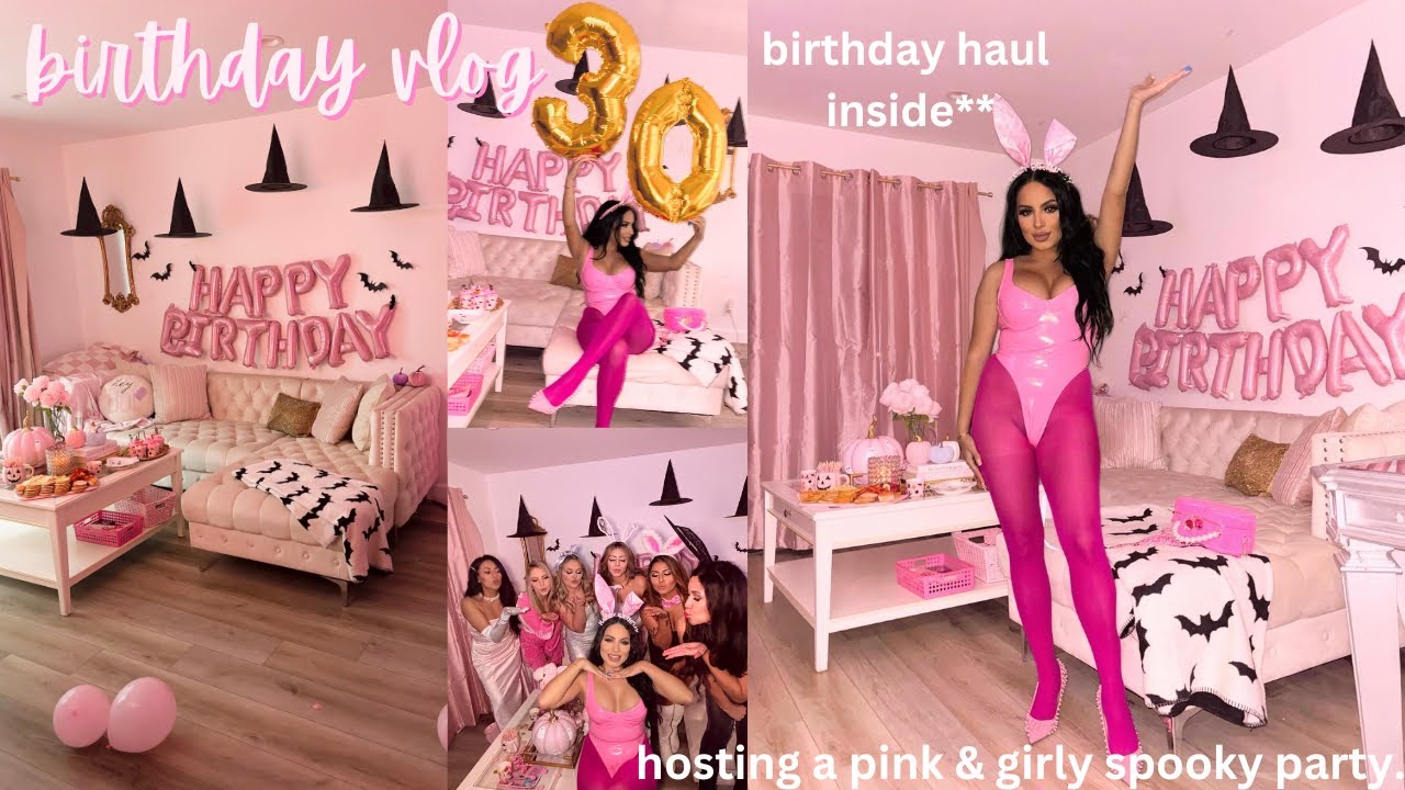 30th BIRTHDAY VLOG 🎂 Hosting a Spooky Party, What I got for my birthday, Shop with me!