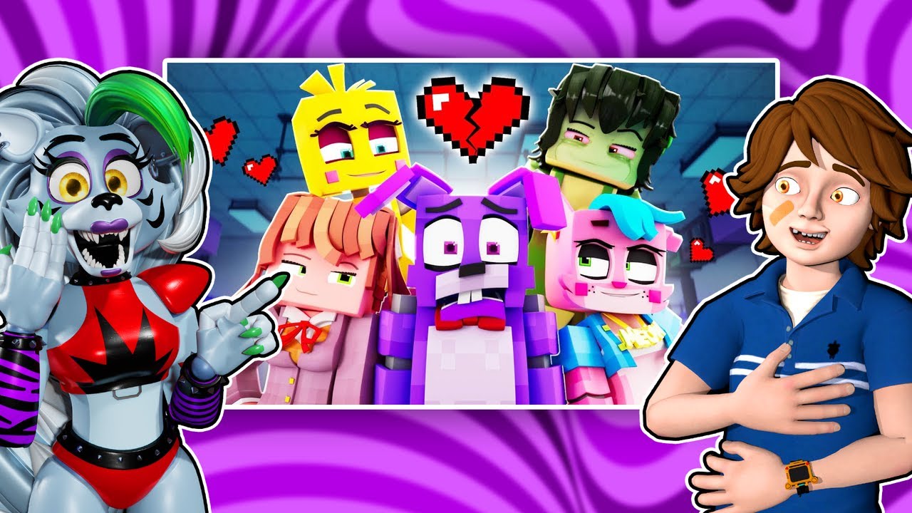 Roxanne Wolf and Gregory REACT to BONNIE'S WEIRDEST MOMENTS  - Zamination Animation