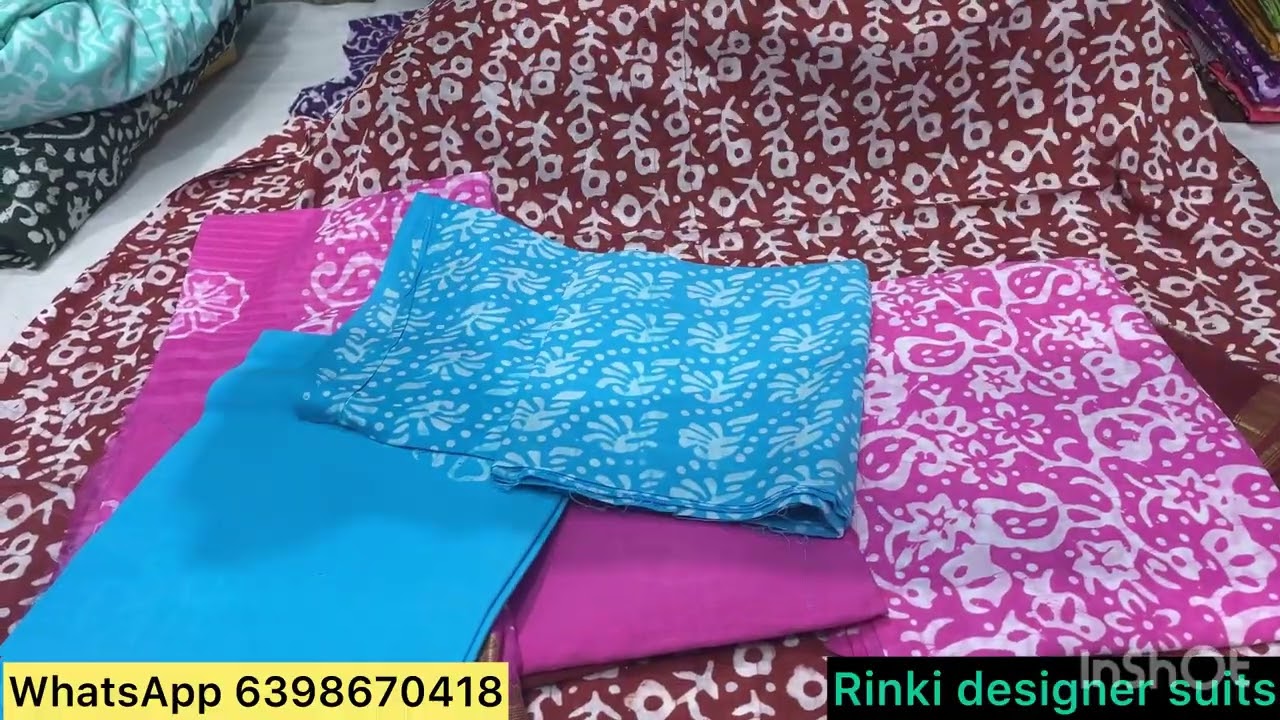 👗सिर्फ़ 550₹ में प्योर कॉटन के 👗बाटिक सूटों ✨का शानदार कलेक्शन 👌☎️6398670418