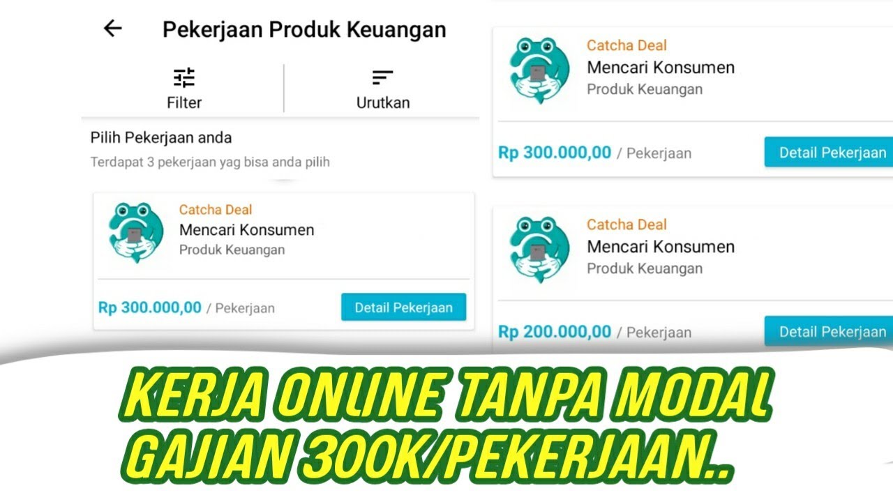 1 Pekerjaan di Gaji 300 Ribu | Aplikasi Kerja Online Tanpa Modal 2021