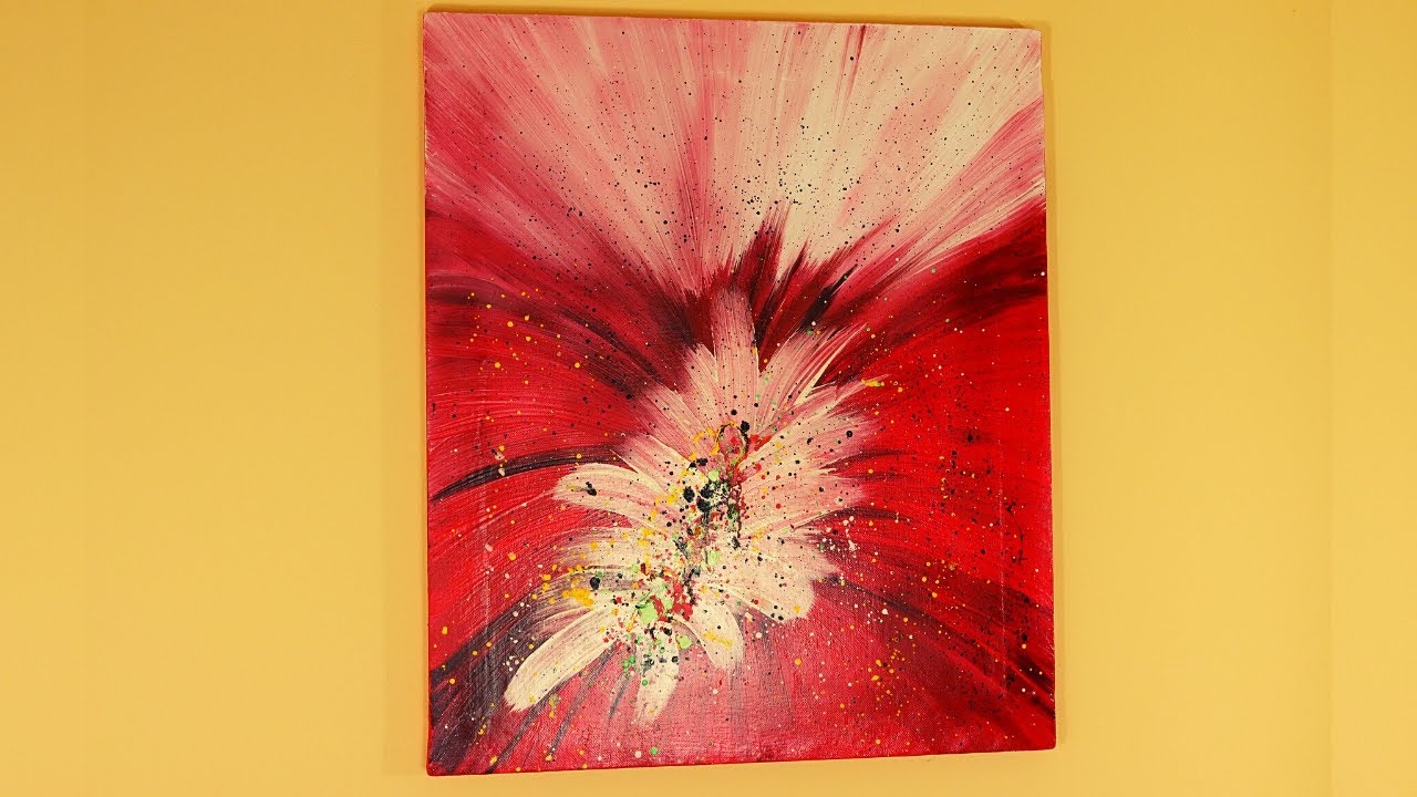 Pintura Acrílica Abstracta ✅ ! Como hacer un CUADRO DECORATIVO muy Fácil y Rápido !