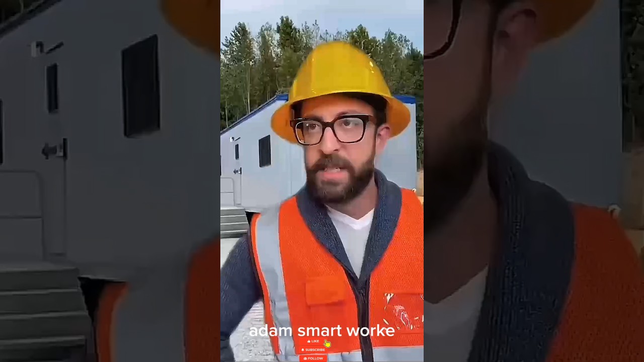 A smart and humorous way of doing things at work 🧑&zwj;🔧, 🔨 👉#smart #adamrose #construction #workers